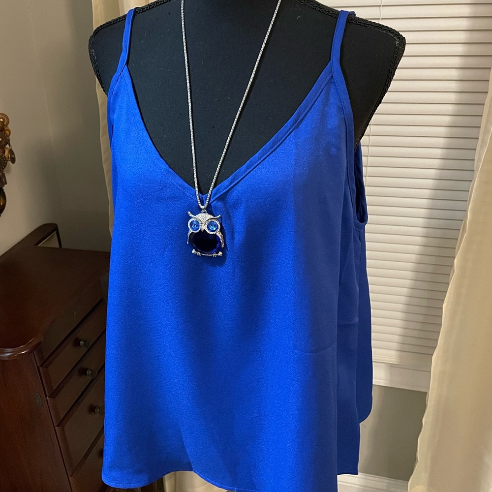 Royal blue camisole.